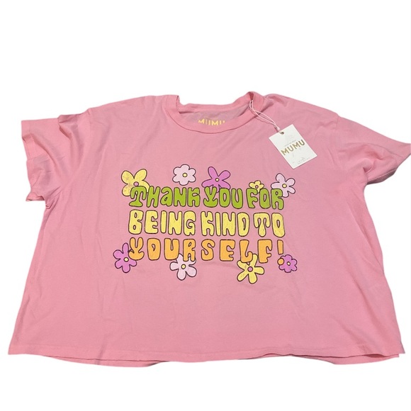 Show Me Your MuMu “Be Kind To Yourself” Graphic Crop Tee - Picture 2 of 4